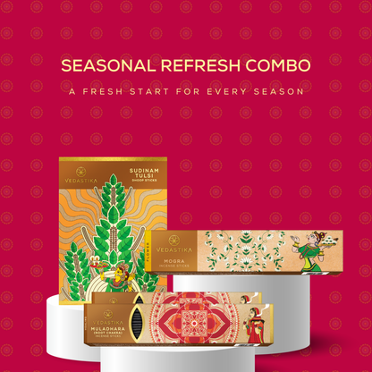 Seasonal Refresh Pack: Mogra, Sudhinam Tulsi, Muldhara for Freshness and Grounding